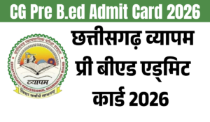 cg pre bed admit card 2026